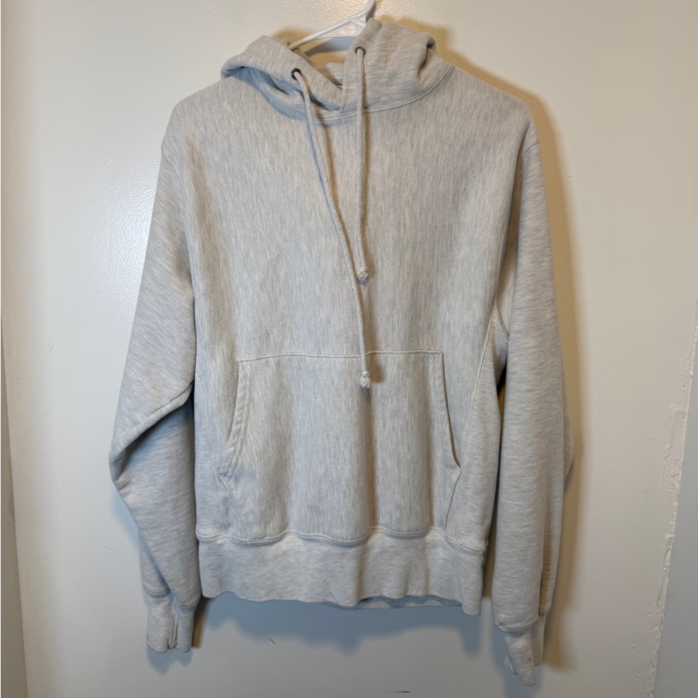 Champion reverse weave gray thick hoodie sweatshirt men's size small